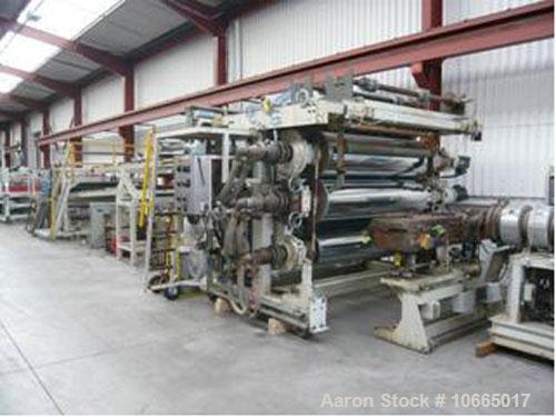 Used-Krauss Maffei Erwepa 73.2" (1860 mm) PVC extrusion line consisting of:  (1) Krauss Maffei KMD 5.1" (130 mm) twin screw ...