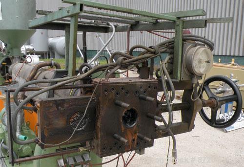 Used Kuhne 31.2" (800mm) Sheet Line. Approximate Capacity 550-660 lbs/250-300 kgs of PS per hour. Line consisting of: (1) Kuhne 2.8’’ diameter single screw extruder, type K70E-33D, approximate 30:1 L...