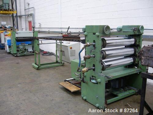 Used Kuhne 31.2" (800mm) Sheet Line. Approximate Capacity 550-660 lbs/250-300 kgs of PS per hour. Line consisting of: (1) Kuhne 2.8’’ diameter single screw extruder, type K70E-33D, approximate 30:1 L...