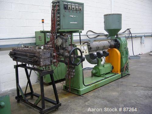 Used Kuhne 31.2" (800mm) Sheet Line. Approximate Capacity 550-660 lbs/250-300 kgs of PS per hour. Line consisting of: (1) Kuhne 2.8’’ diameter single screw extruder, type K70E-33D, approximate 30:1 L...