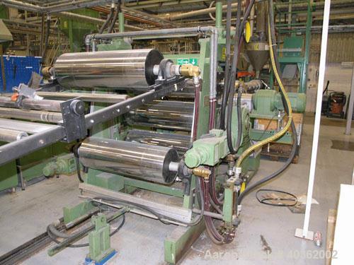 Used-Kuhne Sheet Extrusion Line with an output of 374 lbs (170 kgs)/hour consisting of: (1) Morette Plastic System mixing/fe...
