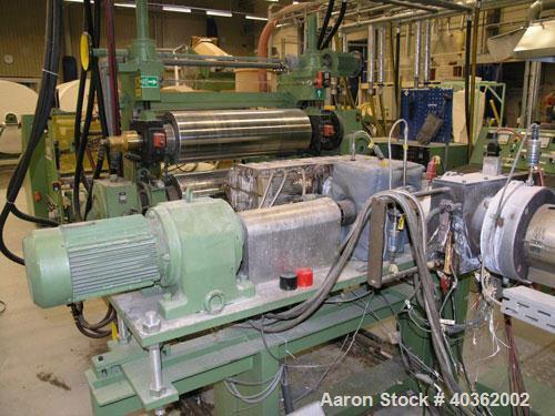 Used-Kuhne Sheet Extrusion Line with an output of 374 lbs (170 kgs)/hour consisting of: (1) Morette Plastic System mixing/fe...