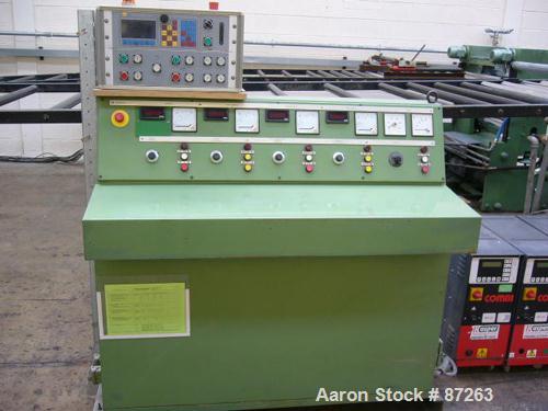 USED: Kuhne 46.8" (1200mm) sheet line with a capacity of 550-600 lbs/250-300 kgs of PS per hour consisting of: (1) feeding/blending system; (1) Kuhne single screw extruder, type K-70-30D, 30:1 L/D, 2...