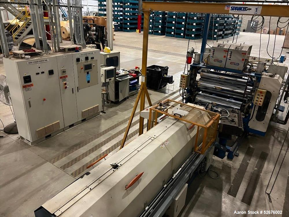 Used- PE-TECH Matrix Sheet Extrusion Line (2012), Consisting of: PE-TECH Matrix Extruder, S/N PETECH-2012-02, 26:1, 150mm sc...