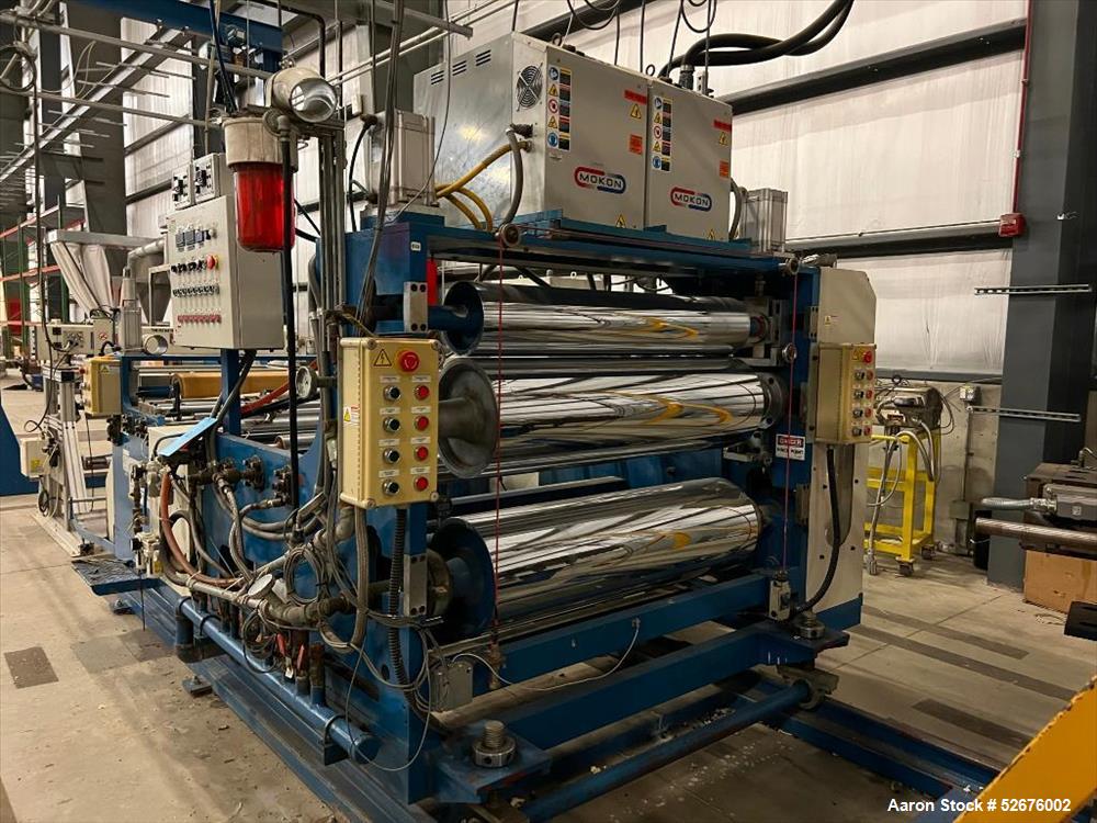 Used- PE-TECH Matrix Sheet Extrusion Line (2012), Consisting of: PE-TECH Matrix Extruder, S/N PETECH-2012-02, 26:1, 150mm sc...