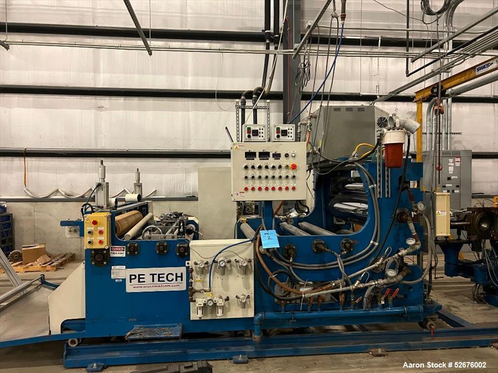 Used- PE-TECH Matrix Sheet Extrusion Line (2012), Consisting of: PE-TECH Matrix Extruder, S/N PETECH-2012-02, 26:1, 150mm sc...