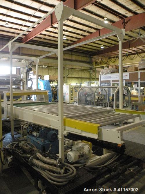 Used HPM Sheet Take Off System consisting of: (1) HPM Sheetmaster III 3 roll sheet stack, rated speed range 20 feet per minute maximum, 71" track centerline. (3) 23.587" diameter x 54" wide cored rol...