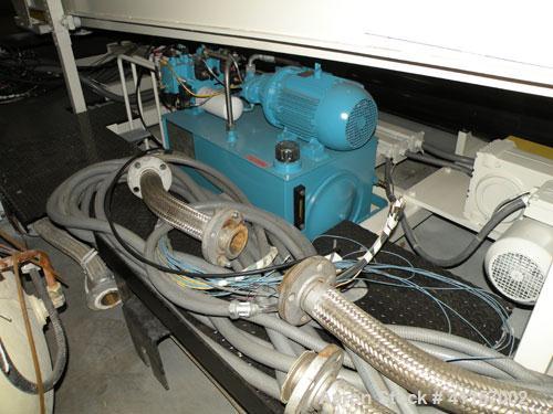 Used HPM Sheet Take Off System consisting of: (1) HPM Sheetmaster III 3 roll sheet stack, rated speed range 20 feet per minute maximum, 71" track centerline. (3) 23.587" diameter x 54" wide cored rol...