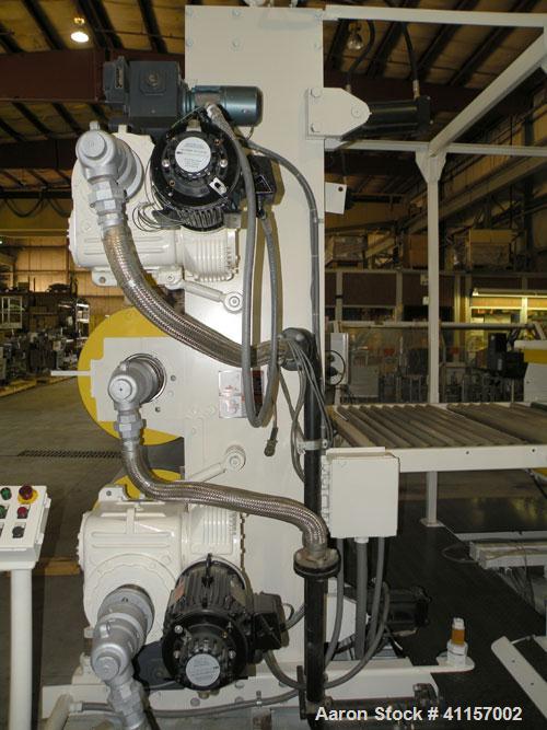 Used HPM Sheet Take Off System consisting of: (1) HPM Sheetmaster III 3 roll sheet stack, rated speed range 20 feet per minute maximum, 71" track centerline. (3) 23.587" diameter x 54" wide cored rol...