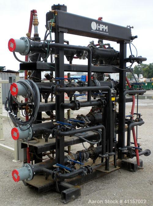 Used HPM Sheet Take Off System consisting of: (1) HPM Sheetmaster III 3 roll sheet stack, rated speed range 20 feet per minute maximum, 71" track centerline. (3) 23.587" diameter x 54" wide cored rol...