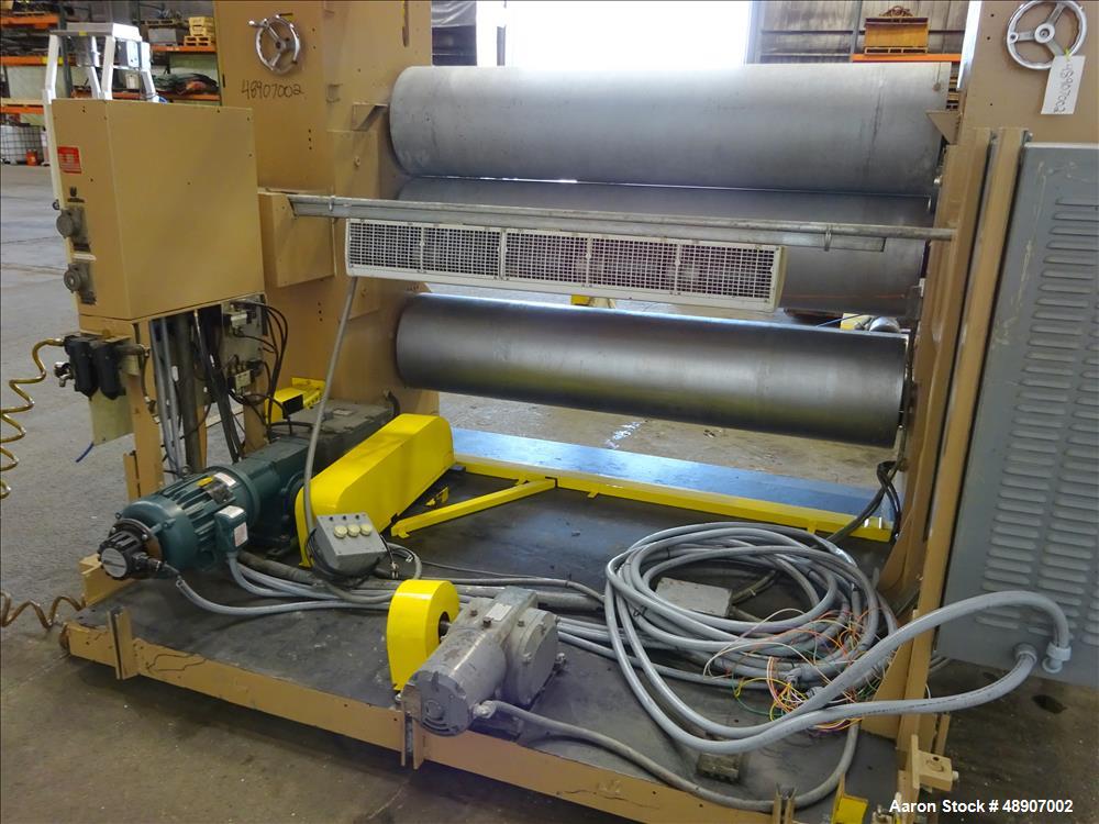 Used Johnson Plastics Machinery 84" 3 Roll Sheet Stack.