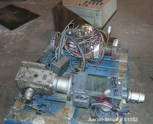 USED:NRM 43" sheet line consisting of (1) NRM/Bridge 4-1/2" single screw extruder, 30:1 L/D ratio. 6 zone, non-vented barrel. Electric- ally heated, water cooled (no system). Water cooled feed throat...