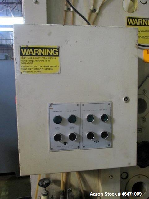 Used OMV Vertical 31.5" Three Roll Sheet Stack.