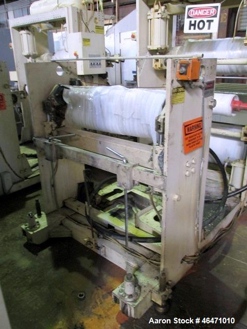 Used OMV Vertical 31.5" Three Roll Sheet Stack.