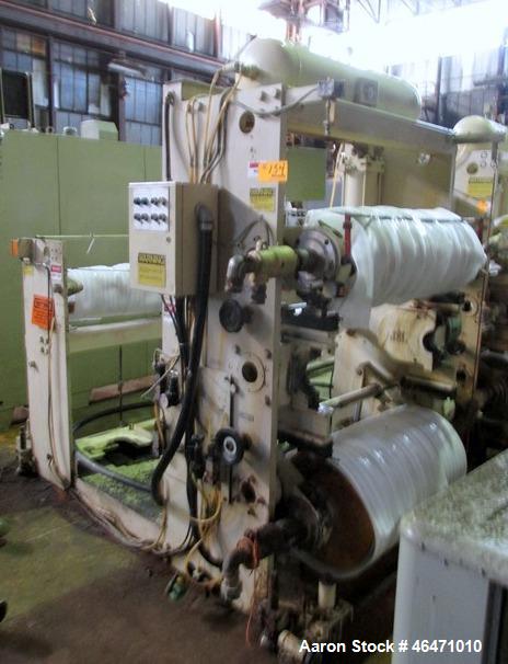 Used OMV Vertical 31.5" Three Roll Sheet Stack.