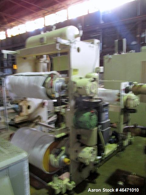 Used OMV Vertical 31.5" Three Roll Sheet Stack.