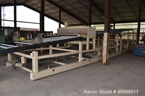 Used PTI Model J842440 Chrome Roll Sheet Take-Off. J-Stack design. 84” Wide, (3) chrome rolls, lower roll 24” diameter, center and top roll are 40” diameter. Each roll driven by a 3hp, 3/60/230/460 v...