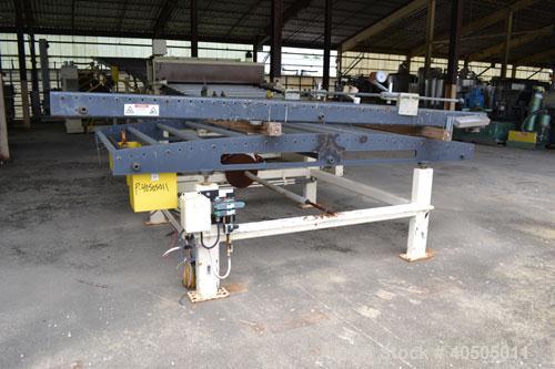 Used PTI Model J842440 Chrome Roll Sheet Take-Off. J-Stack design. 84” Wide, (3) chrome rolls, lower roll 24” diameter, center and top roll are 40” diameter. Each roll driven by a 3hp, 3/60/230/460 v...