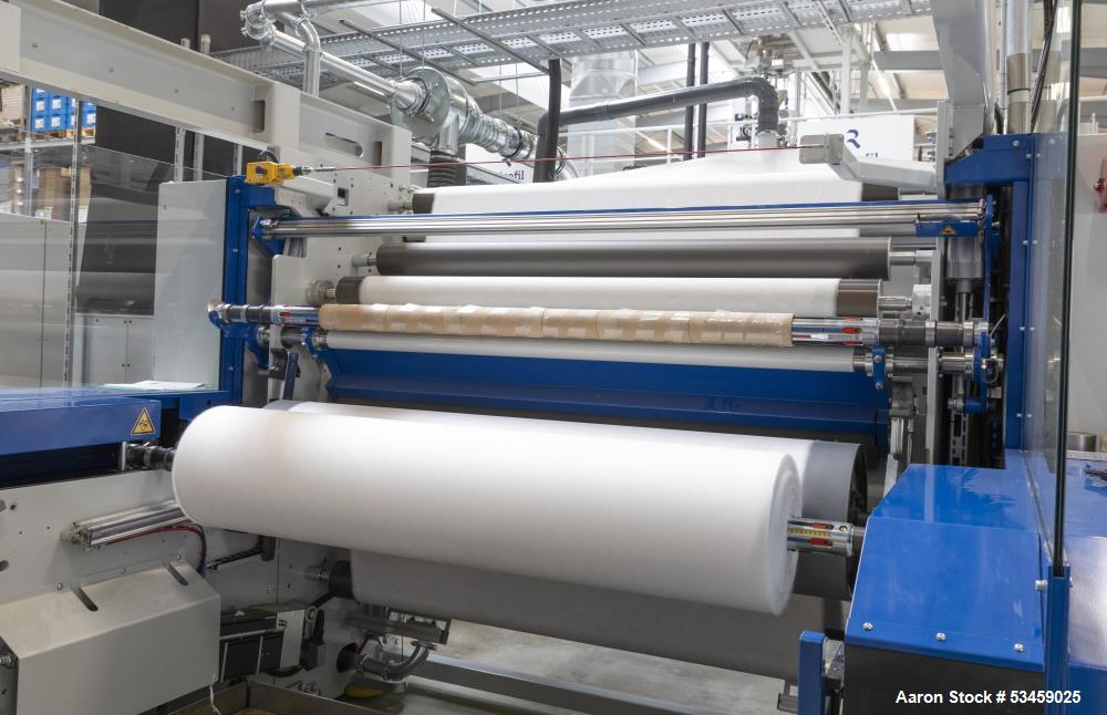 Used Reifenhauser 1600 mm Meltblown Non-Woven Extrusion Line – Complete Reicofil Filter Media Production System