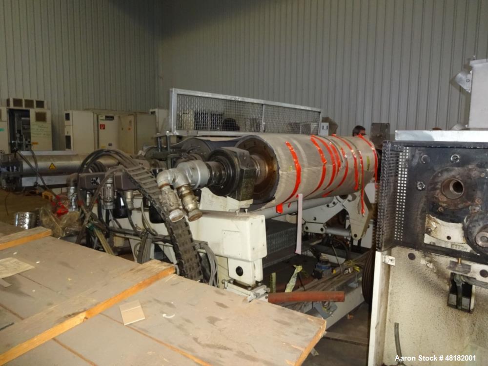 Used- Reifenhauser 3-Roll Sheet Stack. 19.5" (500 mm) diameter x 62.4" (1600 mm) st. side rolls. Max roll speed 43.3 rpm ind...