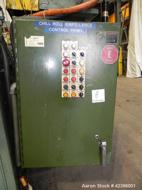 Used Davis Standard Sterling Sheet Line Consisting Of: (1) Davis Standard 6’' diameter single screw extruder, approximate 30:1 L/D ratio, electrically heated, water cooled, non-vented 6 zone barrel w...