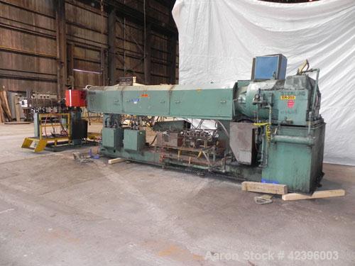 Used Davis Standard Sterling Sheet Line Consisting Of: (1) Sterling 6’' diameter single screw extruder, approximate 32:1 L/D ratio, electrically heated, water cooled, non-vented 6 zone barrel with cl...