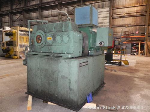Used Davis Standard Sterling Sheet Line Consisting Of: (1) Sterling 6’' diameter single screw extruder, approximate 32:1 L/D ratio, electrically heated, water cooled, non-vented 6 zone barrel with cl...