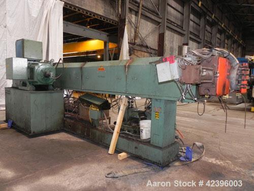 Used Davis Standard Sterling Sheet Line Consisting Of: (1) Sterling 6’' diameter single screw extruder, approximate 32:1 L/D ratio, electrically heated, water cooled, non-vented 6 zone barrel with cl...