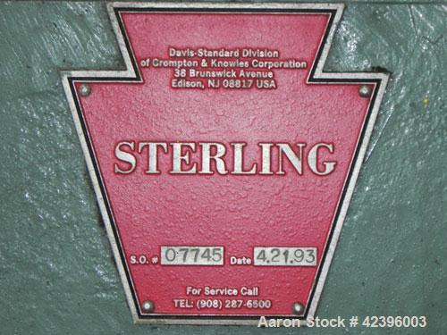 Used Davis Standard Sterling Sheet Line Consisting Of: (1) Sterling 6’' diameter single screw extruder, approximate 32:1 L/D ratio, electrically heated, water cooled, non-vented 6 zone barrel with cl...