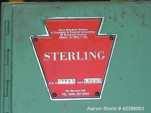 Used Davis Standard Sterling Sheet Line Consisting Of: (1) Sterling 6’' diameter single screw extruder, approximate 32:1 L/D ratio, electrically heated, water cooled, non-vented 6 zone barrel with cl...