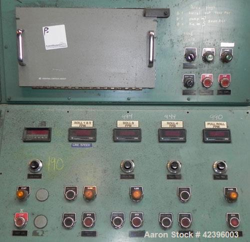 Used Davis Standard Sterling Sheet Line Consisting Of: (1) Sterling 6’' diameter single screw extruder, approximate 32:1 L/D ratio, electrically heated, water cooled, non-vented 6 zone barrel with cl...