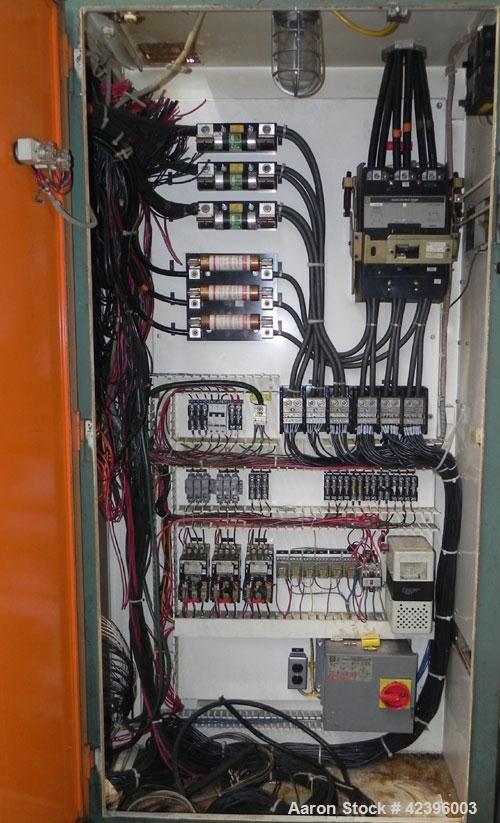 Used Davis Standard Sterling Sheet Line Consisting Of: (1) Sterling 6’' diameter single screw extruder, approximate 32:1 L/D ratio, electrically heated, water cooled, non-vented 6 zone barrel with cl...