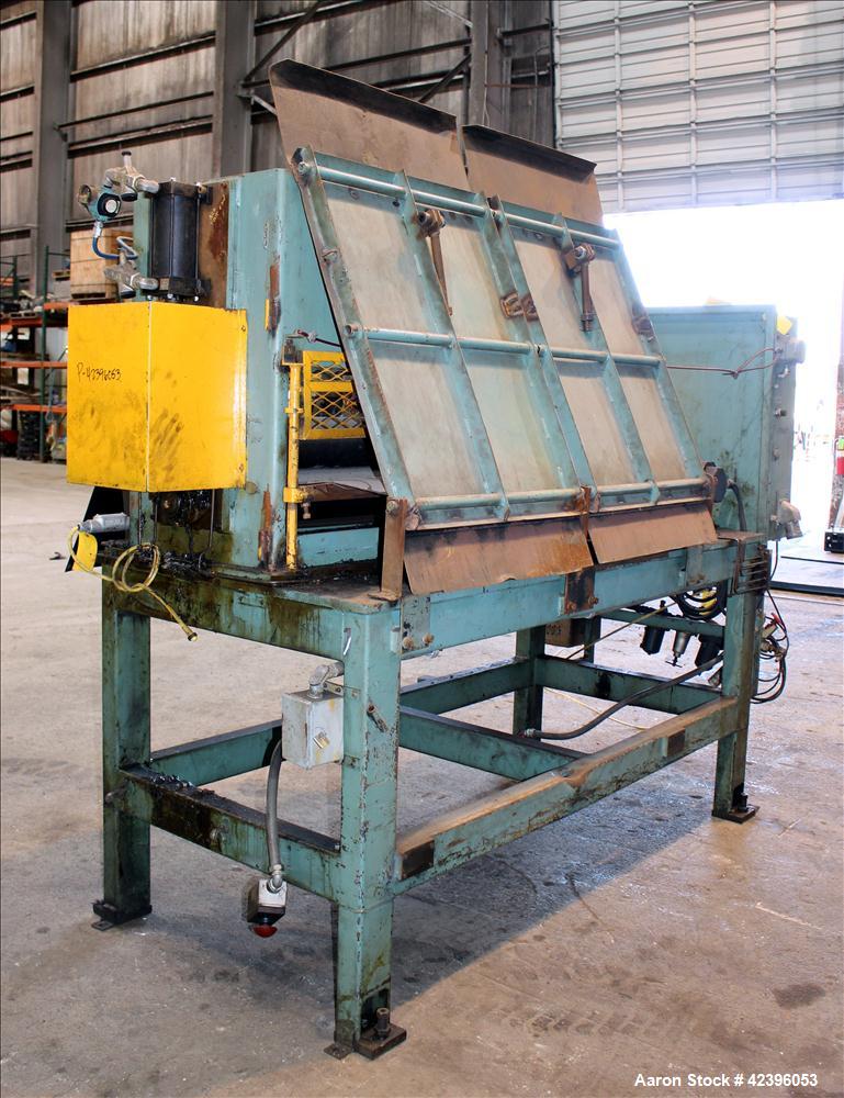 Used Sterling three roll vertical sheet stack, 30" diameter x 64" roll face width rolls, cored and chromed rolls with rotary unions, adjustable top and bottom roll gap, individually driven top roll, ...