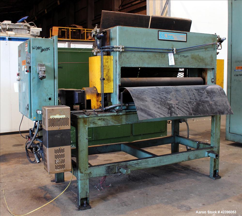 Used Sterling three roll vertical sheet stack, 30" diameter x 64" roll face width rolls, cored and chromed rolls with rotary unions, adjustable top and bottom roll gap, individually driven top roll, ...