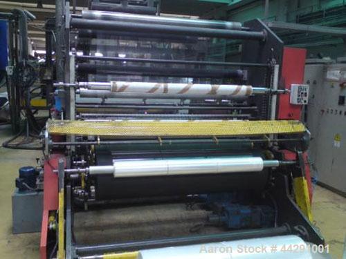 Used TAU Systems Sheet Extrusion Line, Type AX-1-CAST.  Comprised of (1) flat die type L3J, 72.8" (1850 mm), output 926 lbs/h (420 kg/h) of LDPE or PP, with (2) heating zones; (1) extruder, 90/30D, 3...