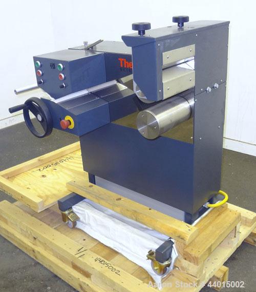 Unused- Thermo Fisher Scientific Sheet & Ribbon Haul-Off System Type 554-1476, Consisting Of: (1) Chill Roll with (3) Approximate 8” wide x 4-1/4” diameter cored rolls, rated 5 bar (75psi) maximum at...