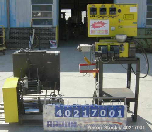 Used Wayne Machine and Die Company sheet line consisting of:  (1) 3/4" single screw extruder, approximate 20:1 L/D ratio, 3 zone barrel, 2 barrel, 1 die zone, electrically heated, air cooled, water c...