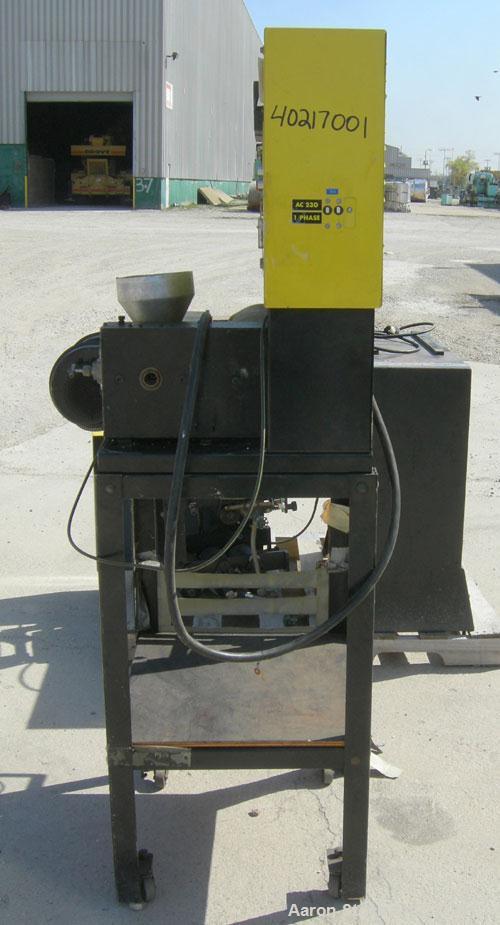 Used Wayne Machine and Die Company sheet line consisting of:  (1) 3/4" single screw extruder, approximate 20:1 L/D ratio, 3 zone barrel, 2 barrel, 1 die zone, electrically heated, air cooled, water c...