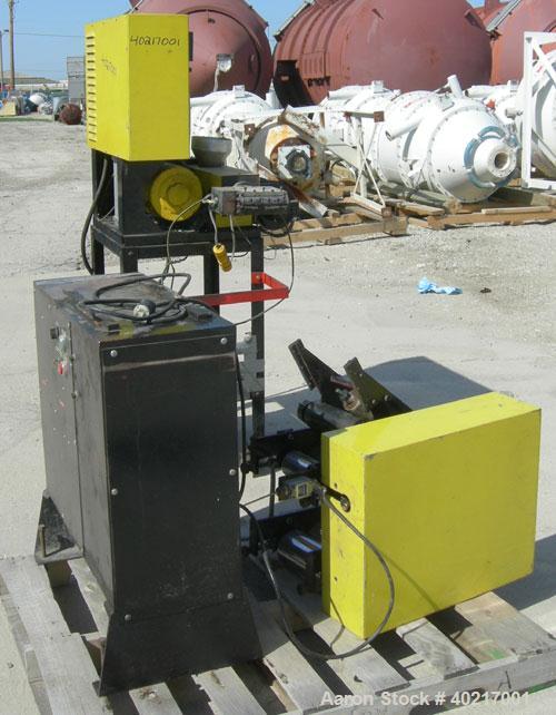 Used Wayne Machine and Die Company sheet line consisting of:  (1) 3/4" single screw extruder, approximate 20:1 L/D ratio, 3 zone barrel, 2 barrel, 1 die zone, electrically heated, air cooled, water c...