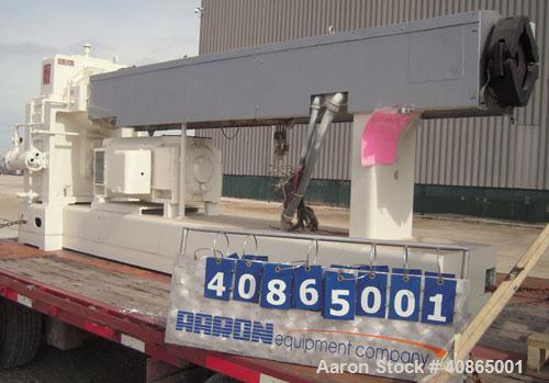  (1) 3 roll sheet stack with (3) 12" diameter x 41" wide chrome plated rolls, and (2) 12" diameter x 41" wide pattern rolls, with pumps, heat exchangers, control panel, and 16' long cooling section. ...