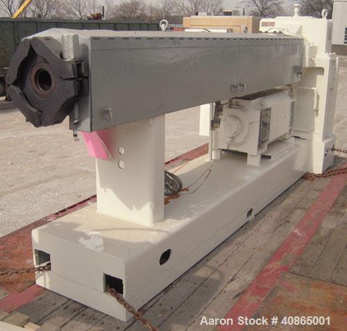  (1) 3 roll sheet stack with (3) 12" diameter x 41" wide chrome plated rolls, and (2) 12" diameter x 41" wide pattern rolls, with pumps, heat exchangers, control panel, and 16' long cooling section. ...