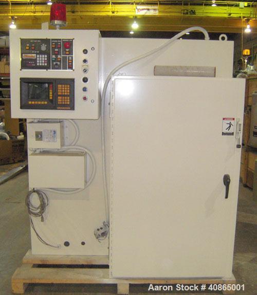  (1) 3 roll sheet stack with (3) 12" diameter x 41" wide chrome plated rolls, and (2) 12" diameter x 41" wide pattern rolls, with pumps, heat exchangers, control panel, and 16' long cooling section. ...