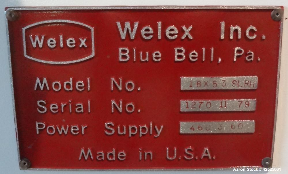 Used- Welex 53" Wide Sheet Line