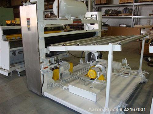 Used Welex “J” Style 78” Wide Sheet Line, Consisting Of: (1) Welex 4.5” extruder single screw extruder, 30:1 L/D ratio, side vented. Barrel is electrically heated and water cooled. Gearbox rated 263 ...