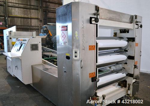 Used Welex 41’’ Wide Sheet Extrusion Downstream Consisting Of: (1) Welex 3 Roll sheet stack. (3) 41’’ wide x 12’’ diameter chrome plated cored rolls, driven by a 3hp DC gear motor. Approximate 17’ lo...