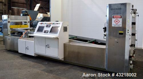 Used Welex 41’’ Wide Sheet Extrusion Downstream Consisting Of: (1) Welex 3 Roll sheet stack. (3) 41’’ wide x 12’’ diameter chrome plated cored rolls, driven by a 3hp DC gear motor. Approximate 17’ lo...