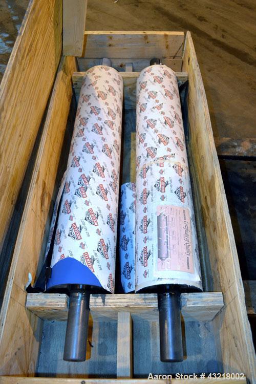 Used Welex 41’’ Wide Sheet Extrusion Downstream Consisting Of: (1) Welex 3 Roll sheet stack. (3) 41’’ wide x 12’’ diameter chrome plated cored rolls, driven by a 3hp DC gear motor. Approximate 17’ lo...