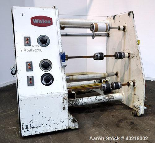 Used Welex 41’’ Wide Sheet Extrusion Downstream Consisting Of: (1) Welex 3 Roll sheet stack. (3) 41’’ wide x 12’’ diameter chrome plated cored rolls, driven by a 3hp DC gear motor. Approximate 17’ lo...