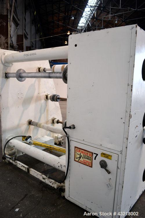 Used Welex 41’’ Wide Sheet Extrusion Downstream Consisting Of: (1) Welex 3 Roll sheet stack. (3) 41’’ wide x 12’’ diameter chrome plated cored rolls, driven by a 3hp DC gear motor. Approximate 17’ lo...