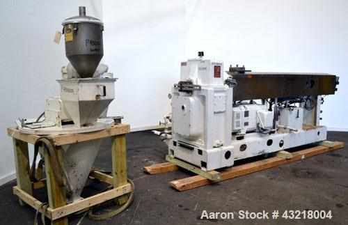 Used Welex 41’’ Wide Sheet Extrusion Line Consisting Of: (1) Welex 3-1/2’’ single screw extruder, approximate 30 to 1 L/R ratio. Electrically heated, water cooled with closed loop system with tank, p...